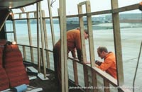 SRN4 Swift (GH-2004) being repaired after an incident at Dover